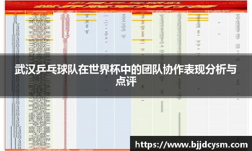 武汉乒乓球队在世界杯中的团队协作表现分析与点评